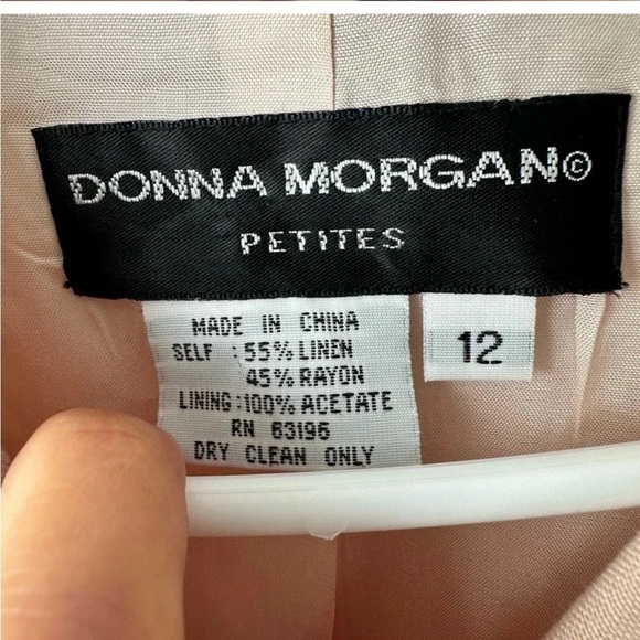 Vintage Donna Morgan Petite Size 12 floral business suit cottage white fairy - Picture 6 of 11